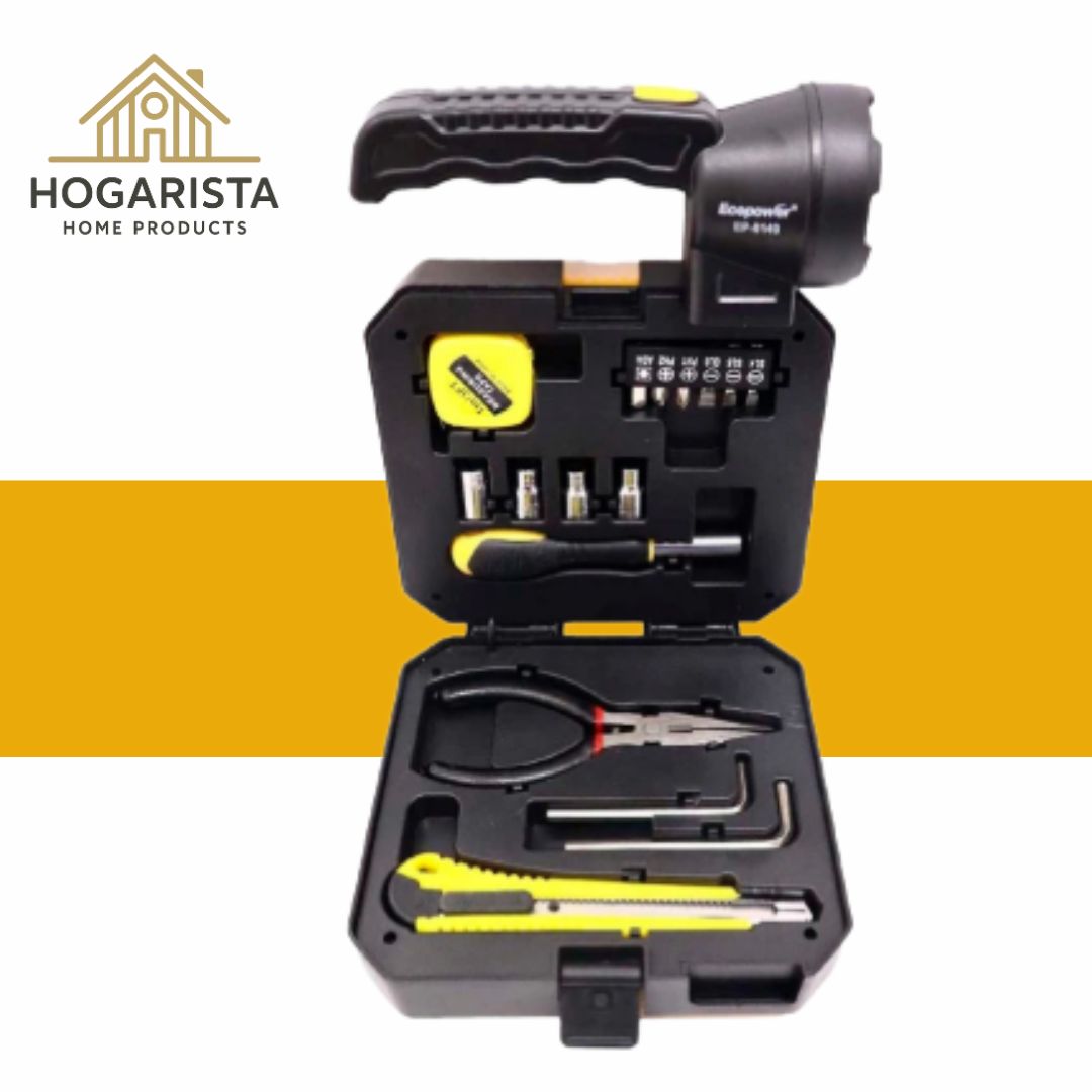 SUPER LINTERNA SOLAR 7 EN 1 CON KIT DE HERRAMIENTAS