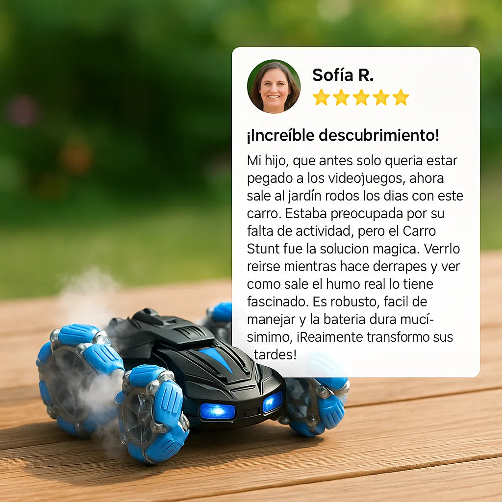 Carro Acrobático 360 con  luz led y efecto Humo